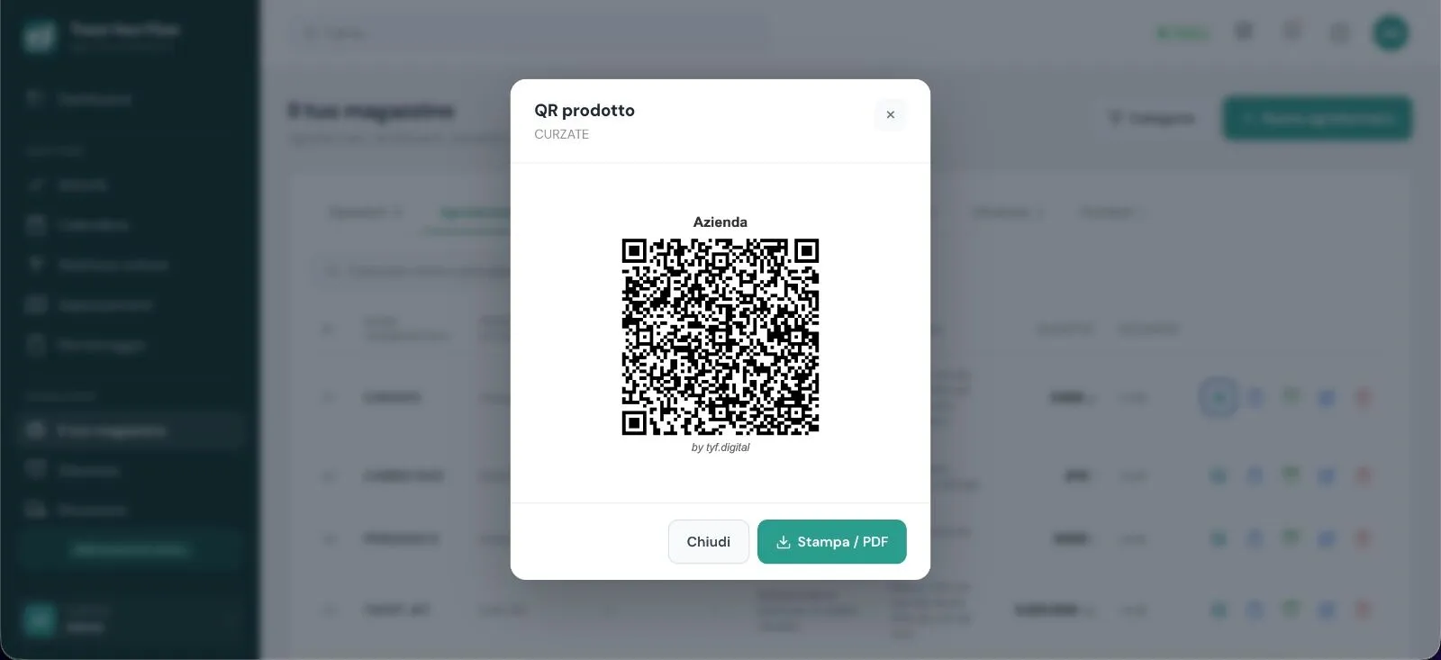 Tracciabilità e registrazione da mobile con QR